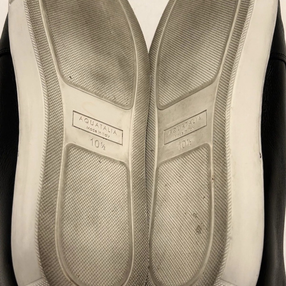 Aquatalia Onida Black Leather Slip-On Sneakers 10.5 - Picture 16 of 16